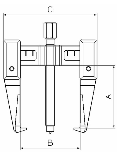 Mechanical puller of rigid jaws 9000 series of 2 jaws